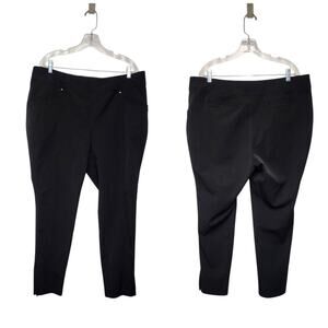 Zenergy By Chico's Pull on Scuba Ankle Zip Black Stretch Pants Size 16-XL